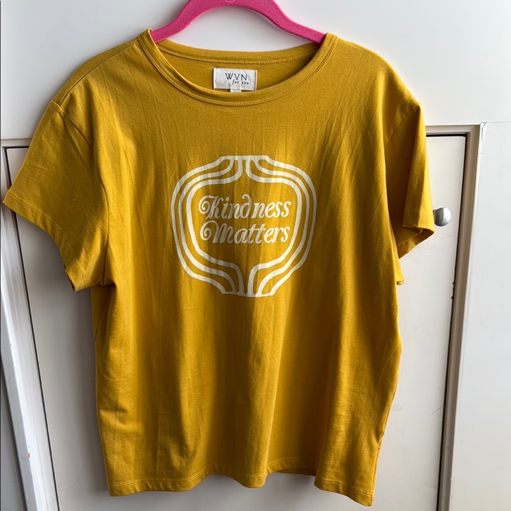 Yellow 'Kindness Matters' Women's Top
